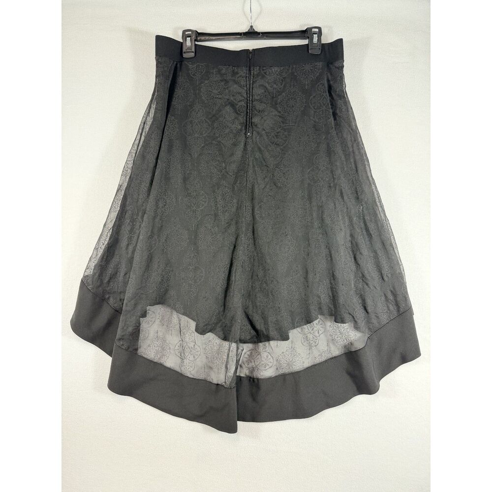 Torrid Women’s Size 14 Black Floral High Low Midi Skirt Sheer Layered Gothic - Picture 2 of 12